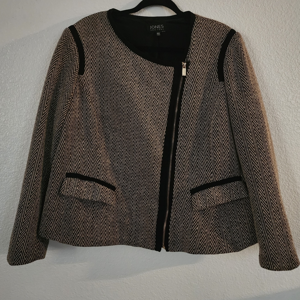 Jones New York tan & black blazer sz 18W